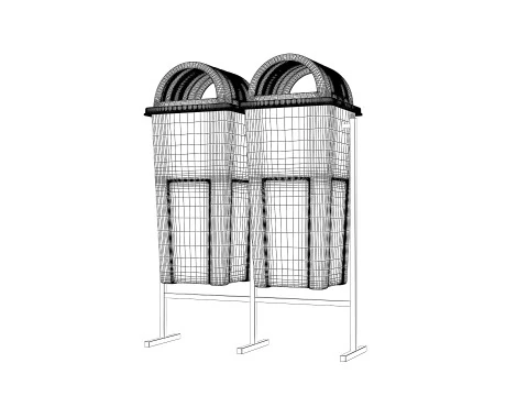 쓰레기 쓰레기통 3D 모델