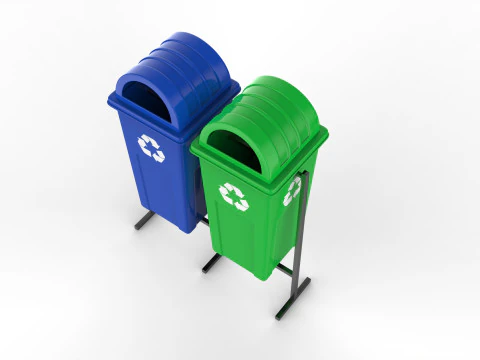 쓰레기 쓰레기통 3D 모델