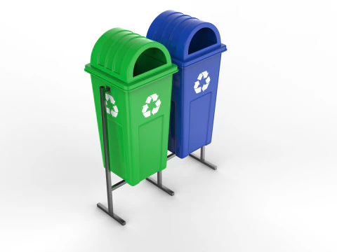 쓰레기 쓰레기통 3D 모델