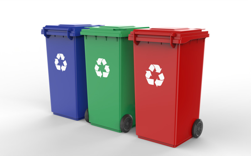 Plastic Trash Can 3D Model .c4d .max .obj .3ds .fbx .stl .blend 