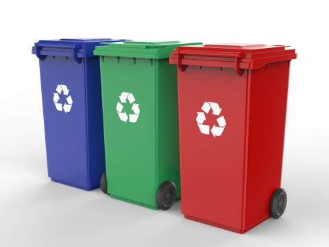 Plastic Trash Can 3D 模型