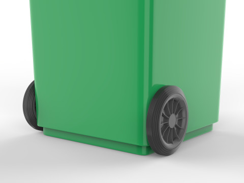 Plastic Trash Can 3D Model