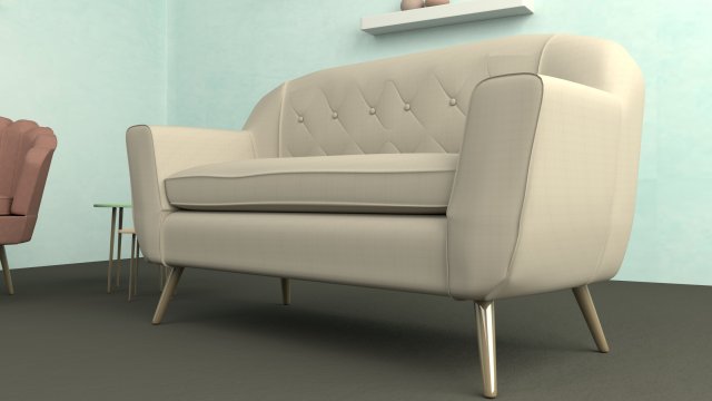 Beige Sofa 3D-Modell .c4d .max .obj .3ds .fbx .stl .blend 