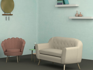 Beige Sofa 3D-Modell