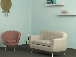 Beige Sofa 3D Model