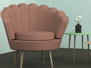 Pink Armchair 3D मॉडल