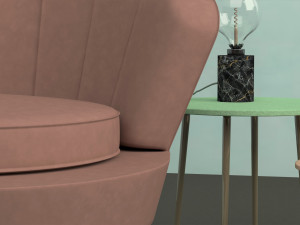 Pink Armchair 3D मॉडल