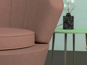 Pink Armchair 3D Model