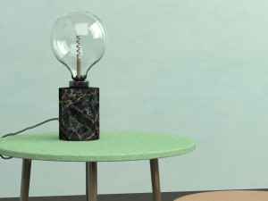 Table Lamp and Two Side Tables Modello 3D