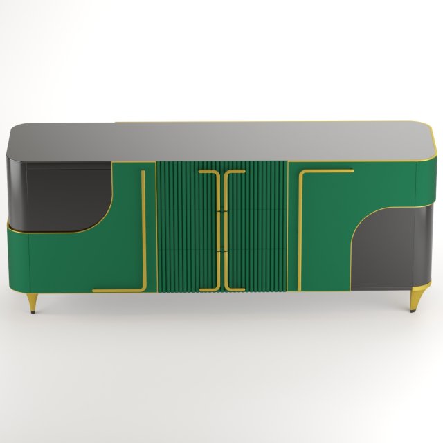 New Classic side board 3D Model .c4d .max .obj .3ds .fbx .stl .blend 