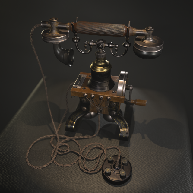 Telephone 3D Model .c4d .max .obj .3ds .fbx .stl .blend