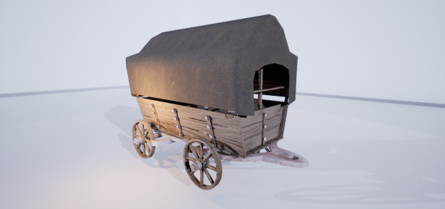 Fantasy Style Wagon 3D 모델 .c4d .max .obj .3ds .fbx .stl .blend 