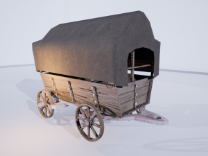 Fantasy Style Wagon 3D Assets