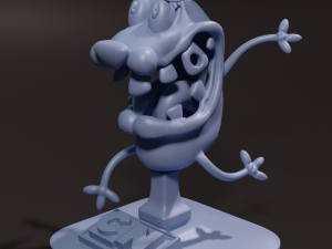 Cartoon dog courage cowardly dog 3D प्रिंट मॉडल