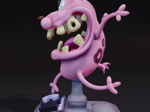 Cartoon dog courage cowardly dog 3D प्रिंट मॉडल