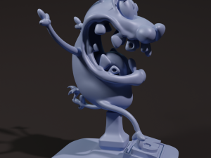 Cartoon dog courage cowardly dog 3D प्रिंट मॉडल