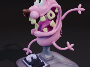 Cartoon dog courage cowardly dog 3D प्रिंट मॉडल