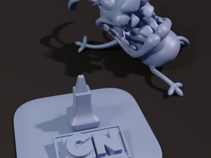 Cartoon dog courage cowardly dog 3D प्रिंट मॉडल