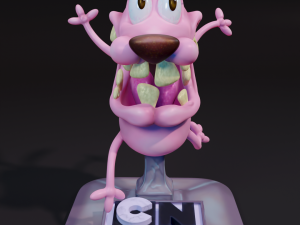 Cartoon dog courage cowardly dog 3D प्रिंट मॉडल