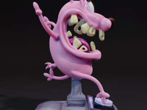 Cartoon dog courage cowardly dog 3D प्रिंट मॉडल