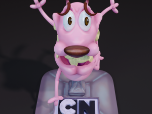 Cartoon dog courage cowardly dog 3D प्रिंट मॉडल