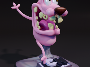 Cartoon dog courage cowardly dog 3D प्रिंट मॉडल