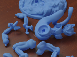 Pokemon mewtwo stl 3D Baskı Modeli