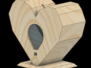 Heart Piggy Bank 3D Print Model