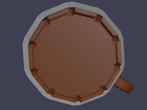 Up barrel barrel with a plug 3D मॉडल