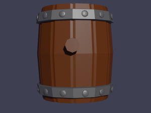 Up barrel barrel with a plug 3D मॉडल