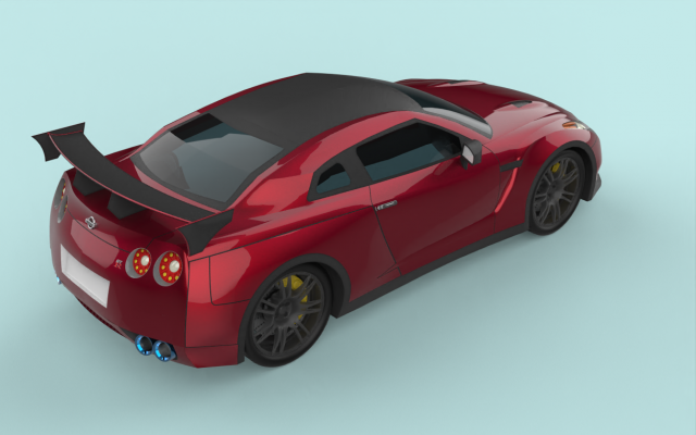 Nissan Gtr 3D Model .c4d .max .obj .3ds .fbx .stl .blend 