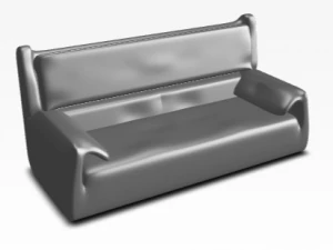 Кожаный диван 3D Модель