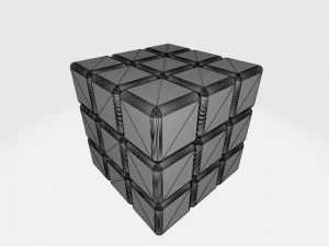 Animated Rubiks cube 3D Model