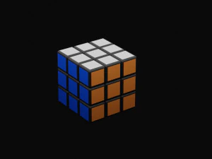 Animated Rubiks cube 3D Model