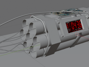 Bomb chrono Model 3D
