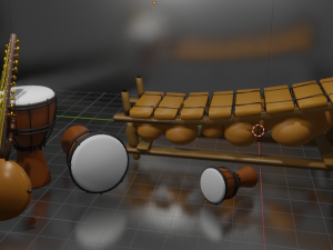 African instruments 3D-Modell