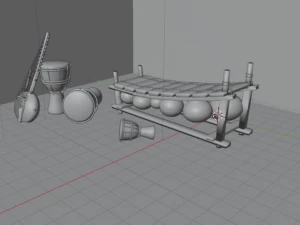 instrumentos africanos Modelo 3D