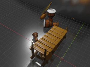 instrumentos africanos Modelo 3D