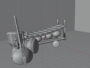 instrumentos africanos Modelo 3D