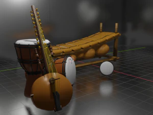 instrumentos africanos Modelo 3D