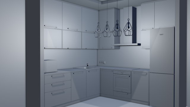 Kitchen Modello 3D .c4d .max .obj .3ds .fbx .stl .blend 