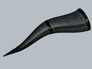 Medieval horn 3D Model