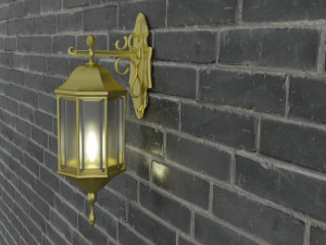Street Wall Lamp Model 3D