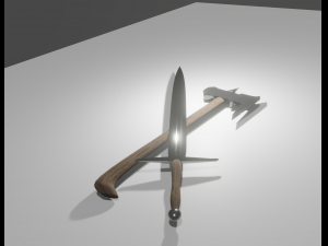 Axe and sword 3D Models