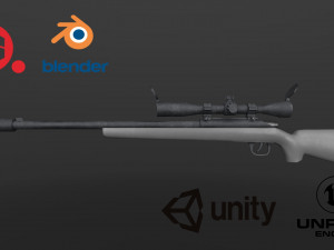 Sniper M24 3D Model