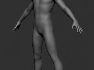 Base mesh male body 3D-Modell