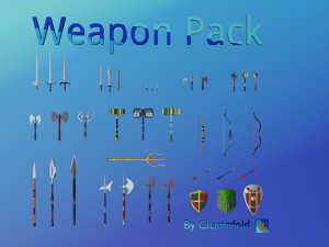 Game ready Melee and bow asset pack Low poly Model 3D