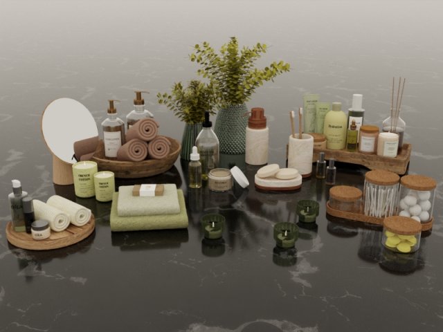 Bathroom accessories 0004 3D Model .c4d .max .obj .3ds .fbx .stl .blend 