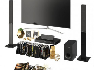 Living Room Black Gold 3D Models