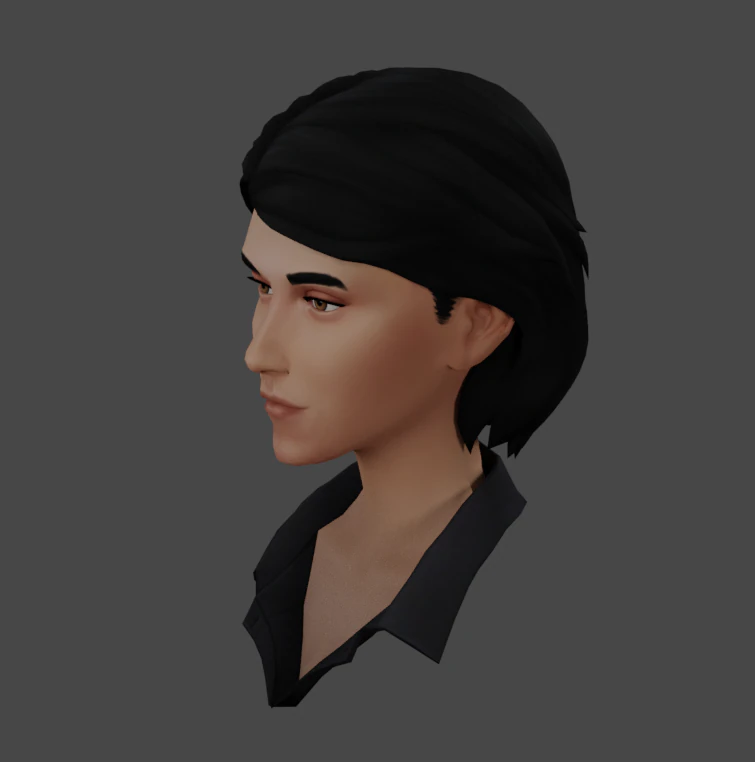 Short hair for a girl 3D Model .c4d .max .obj .3ds .fbx .stl .blend 